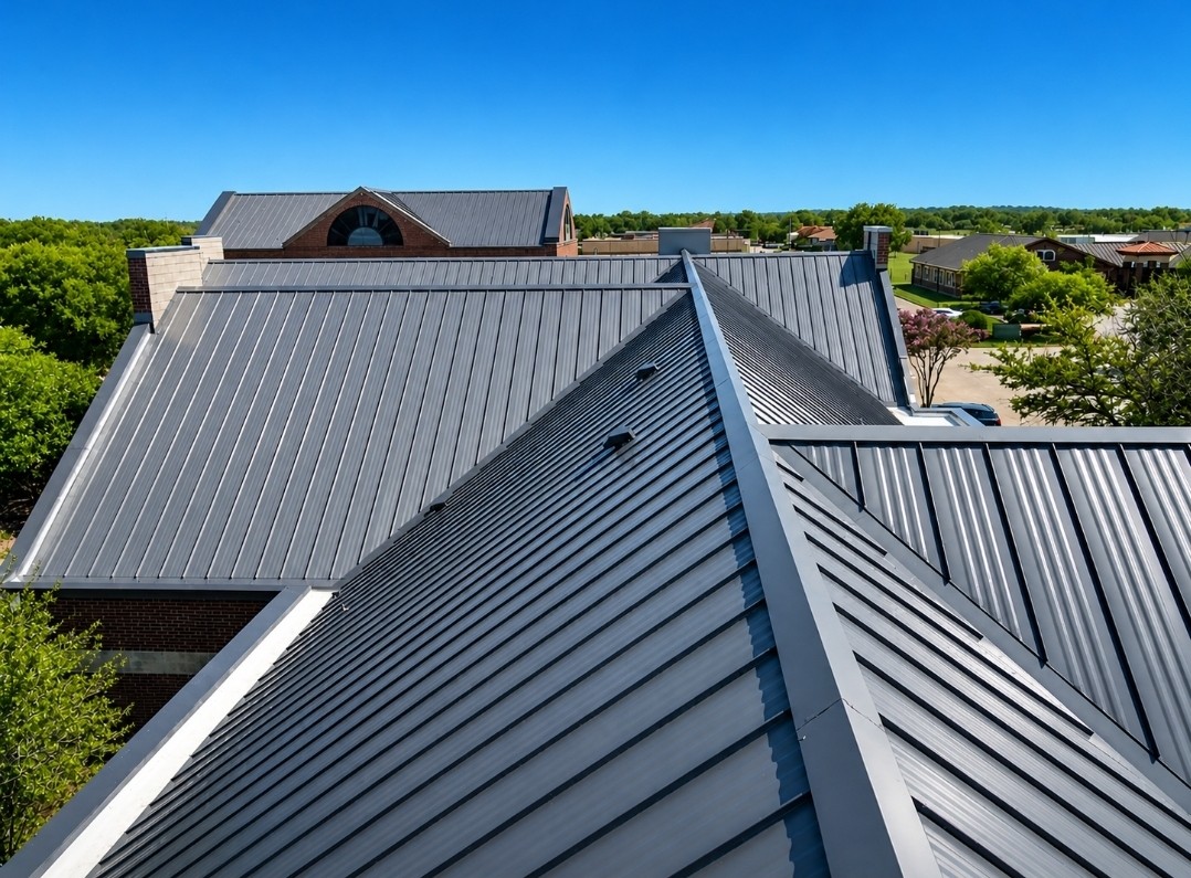Commercial metal roof system in Argyle Texas