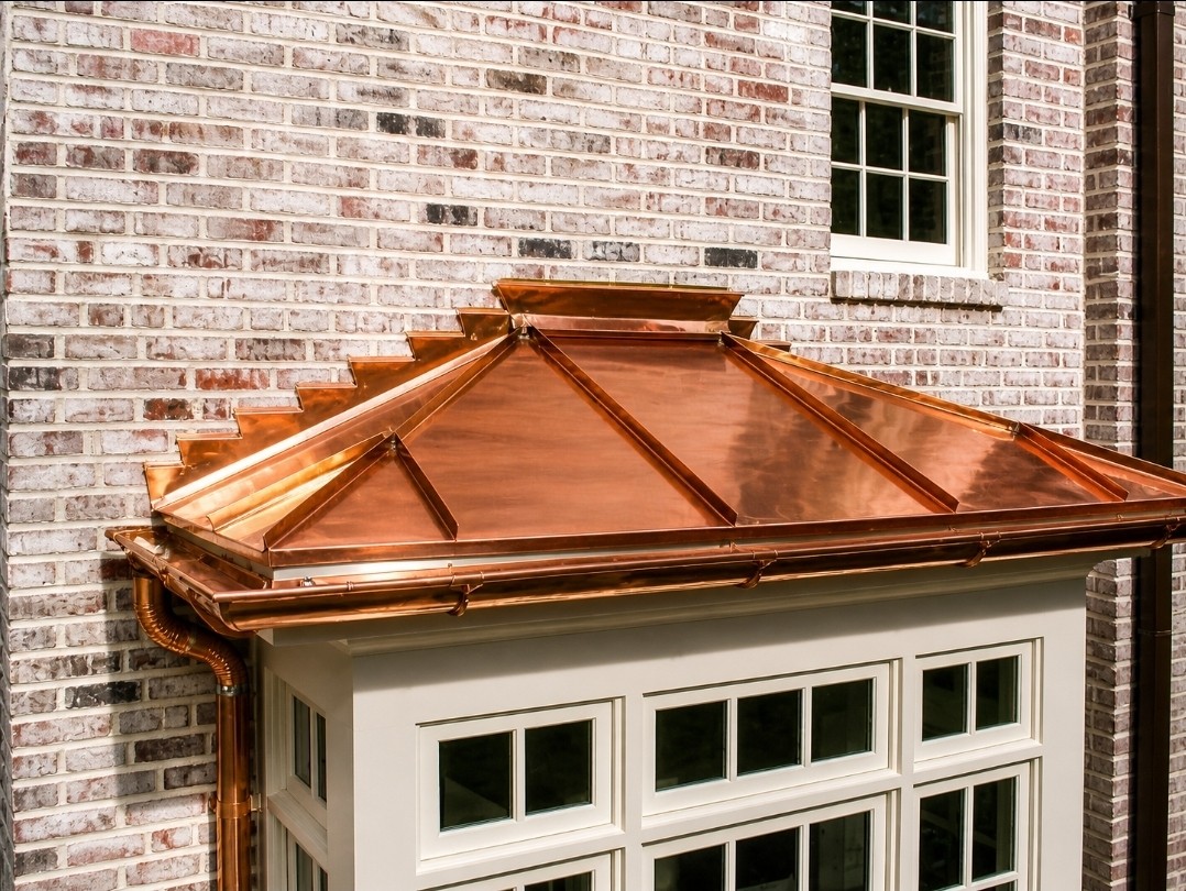 Copper bay windows in Argyle Texas