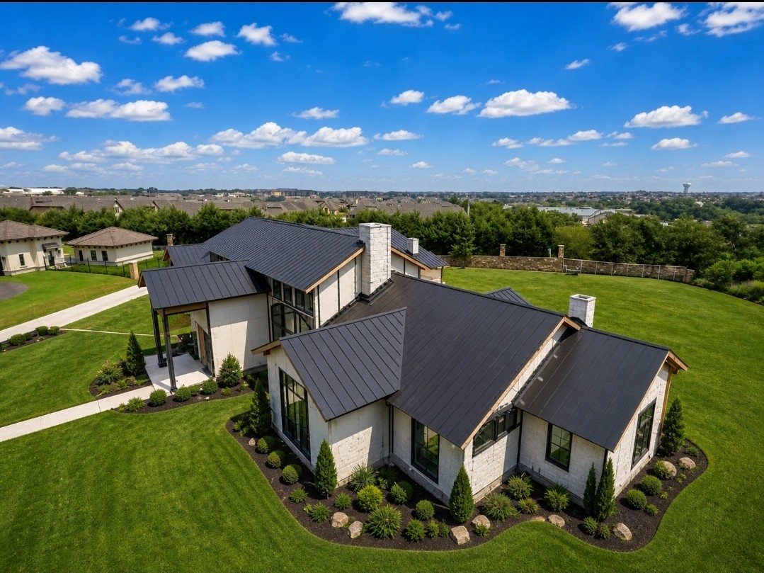 Metal fascia cladding project in Argyle Texas
