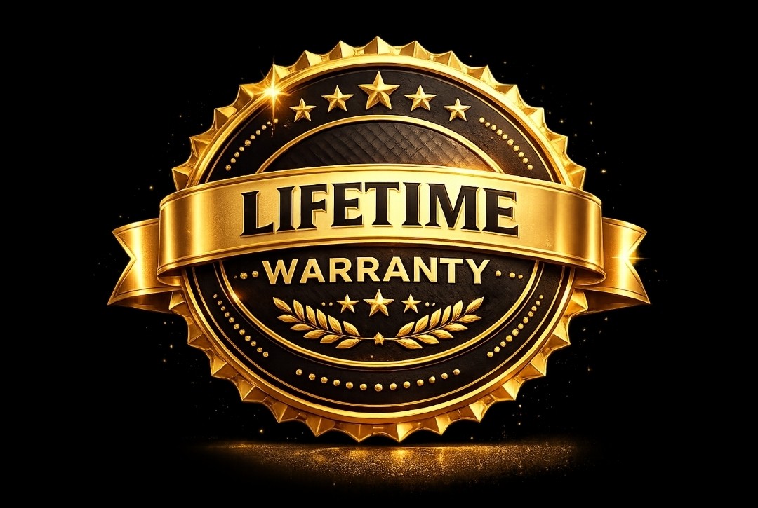 Lifetime Warranty Badge for Weatherford metal roofing customers